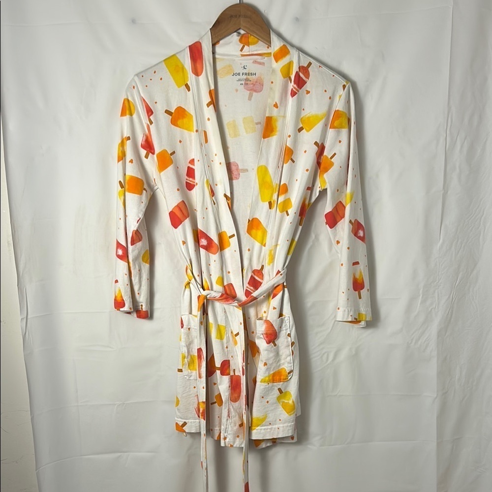 Colorful popsicle Print Robe summer women size extra small cool cotton light